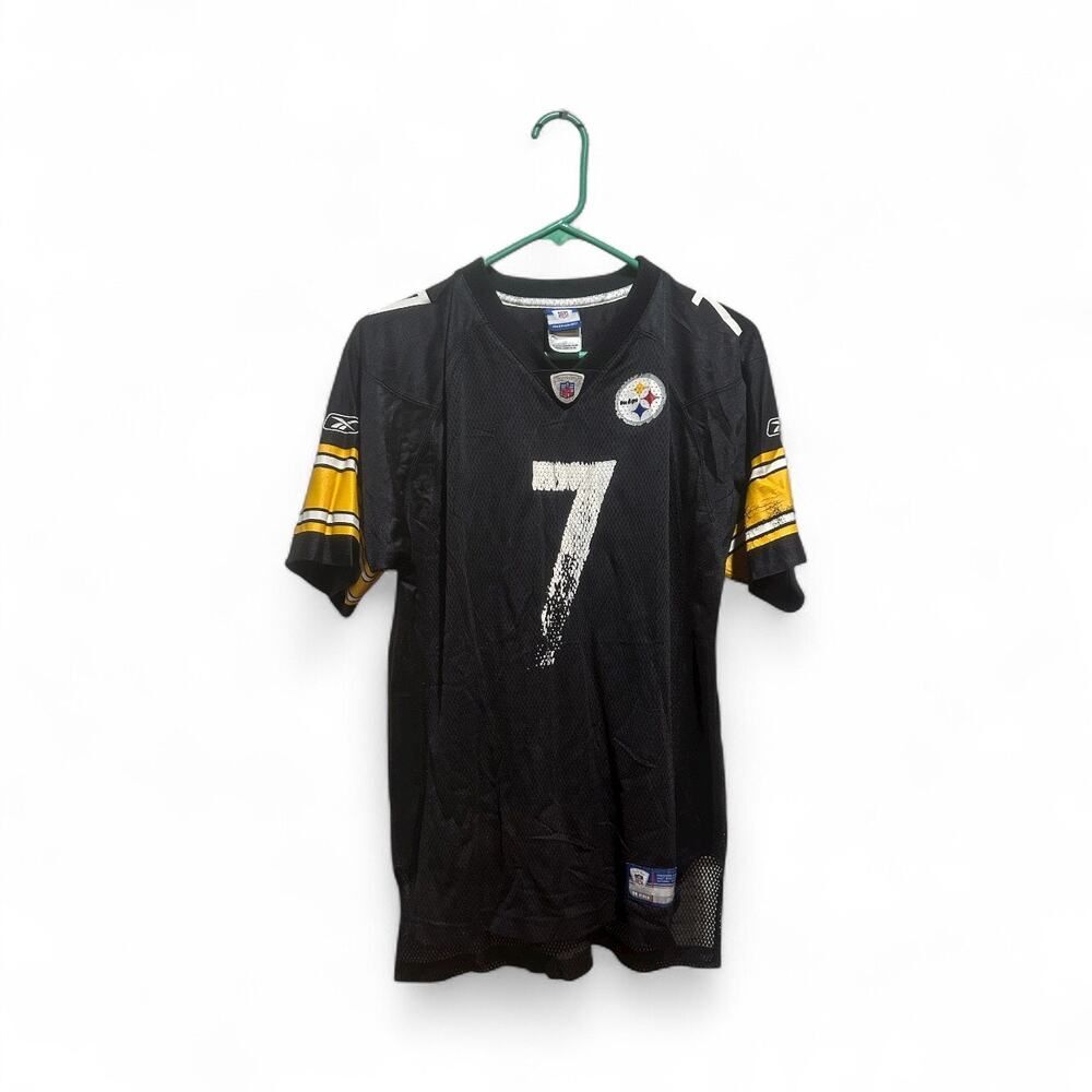 Vintage Youth Pittsburgh Steelers Sz XL Reebok Roethlisberger Jersey Distressed